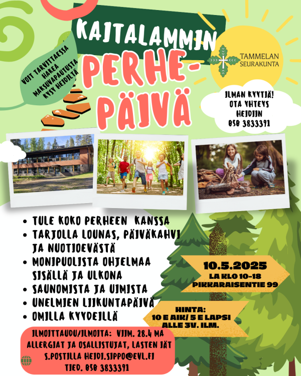 perheiden virkistysretki Kaitalammille Koko perheen virkistyspäivä