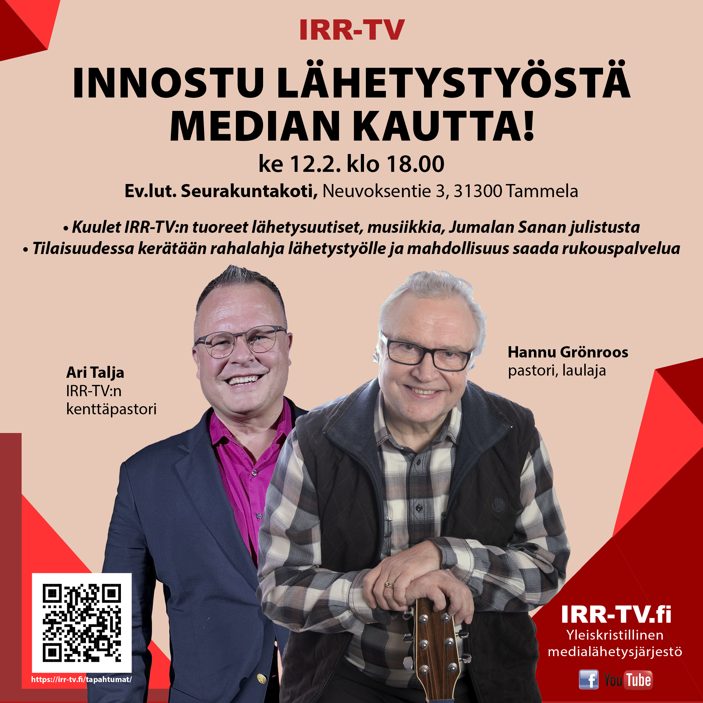 Mainoskuvassa Ari Talja ja Hannu Grönroos